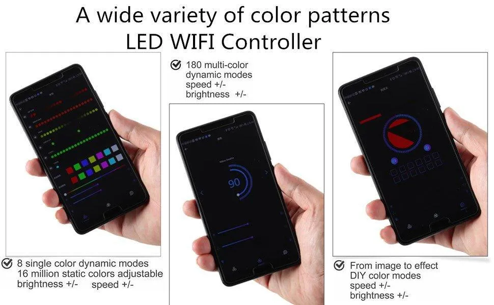 SP108E WiFi Controller DC 5V-24V for SK6812 SK6812-RGBW WS2812 WS2813 WS2811 AL2815 Digital Pixel Strip Light &  Neon Flex