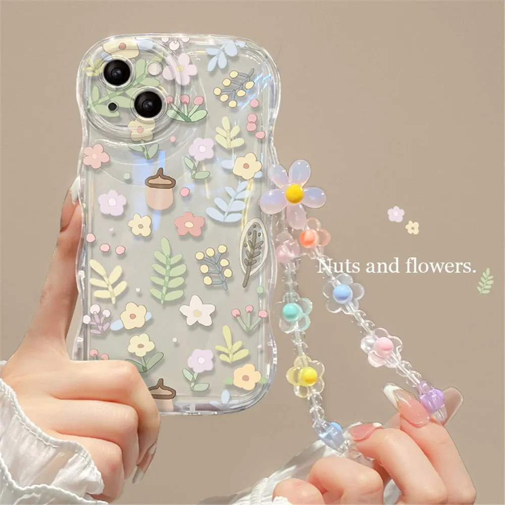 Spring Flower iPhone Case With Chain