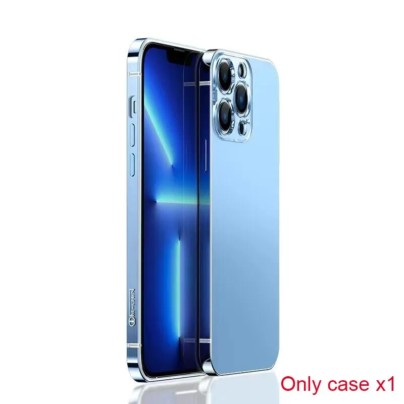 Stainless Steel Frame Frosting Metal Matte Phone Case For iPhone