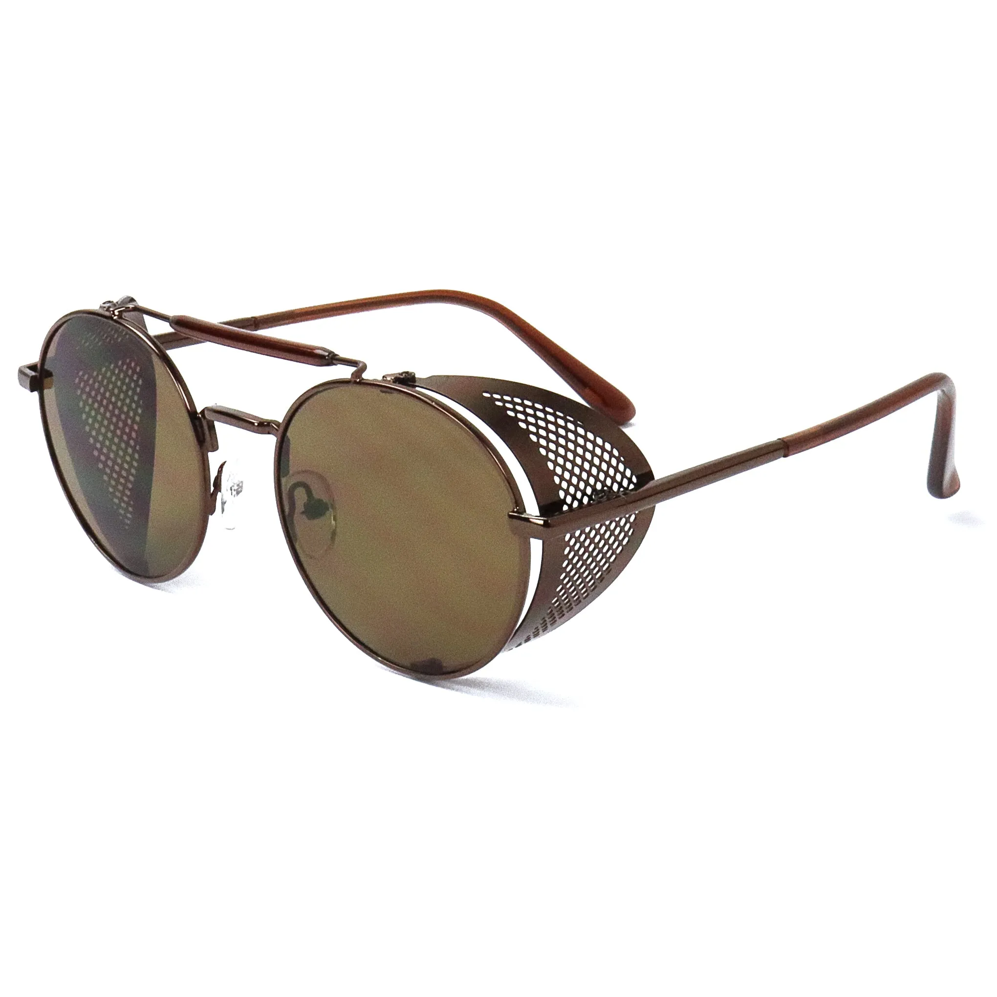 Steampunk Metal Sunglasses - Tea