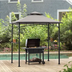 SUNJOY 5x8 BBQ Grill Gazebo with Bar Shelves and Hooks