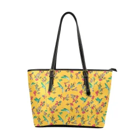 Swift Pastel Yellow Leather Tote Bag/Large