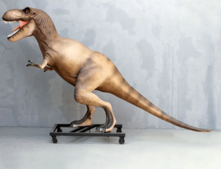 T-Rex Dinosaur On Base Life Size Statue