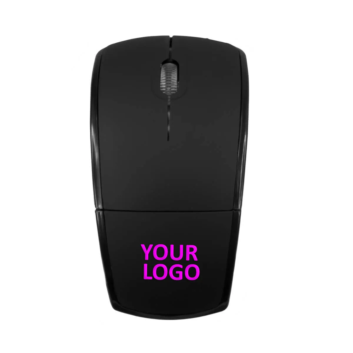 Tangelo Boike Wireless Custom Travel Mouse, Black