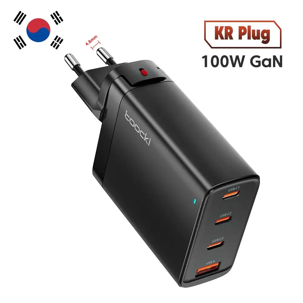 Toocki USB C 100W GaN Charger PD Quick Charger 65W Fast Charging Charger For iPhone 15 14 13 12 11 Pro Max QC3.0 Type C Adapter