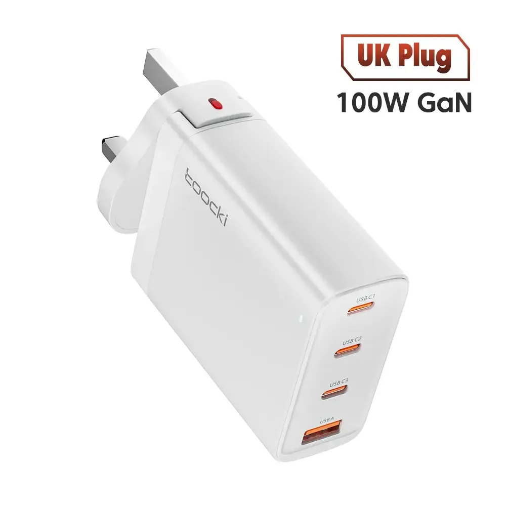 Toocki USB C 100W GaN Charger PD Quick Charger 65W Fast Charging Charger For iPhone 15 14 13 12 11 Pro Max QC3.0 Type C Adapter