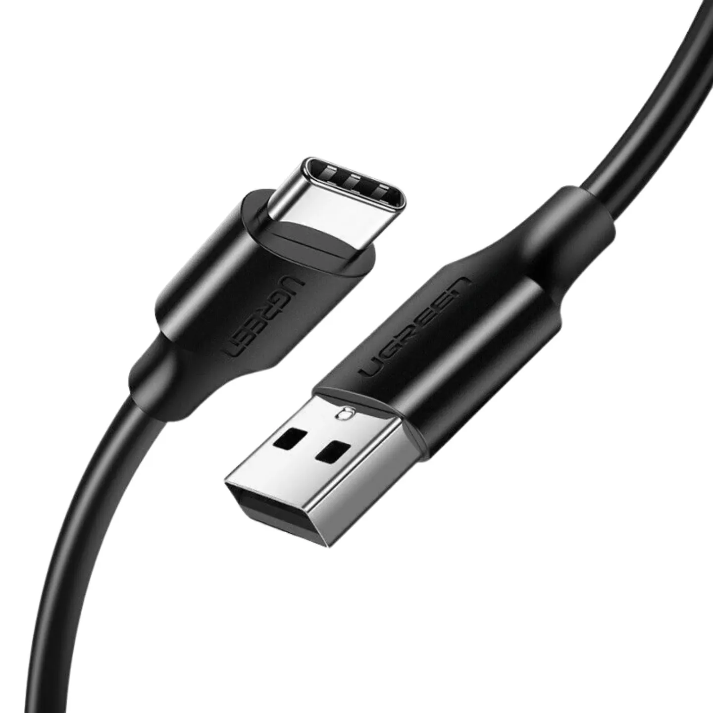 UGREEN USB-A 2.0 Male to USB-C Male 3A Fast Charging Data Cable with Nickel Plating, 480Mbps Transfer Speed, Overvoltage Protection (Black) (3M) | 60826