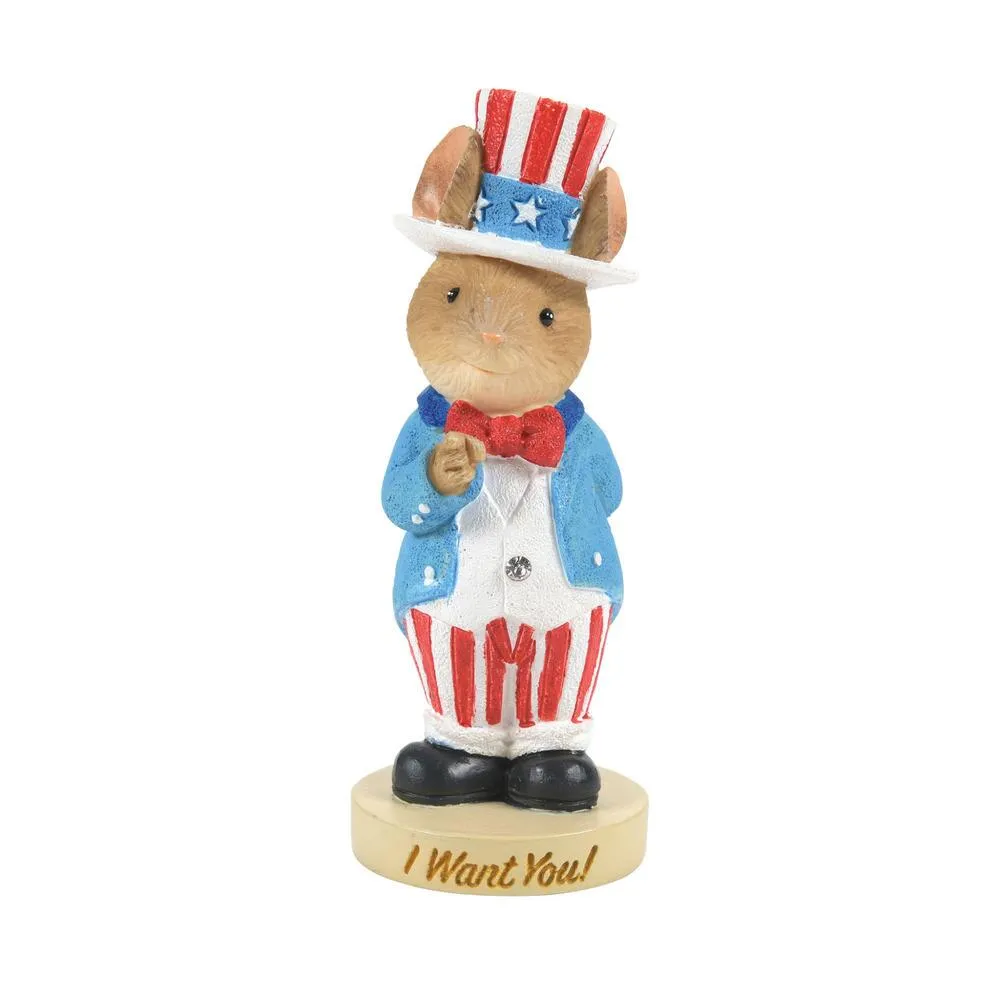 Uncle Sam Mouse Figurine