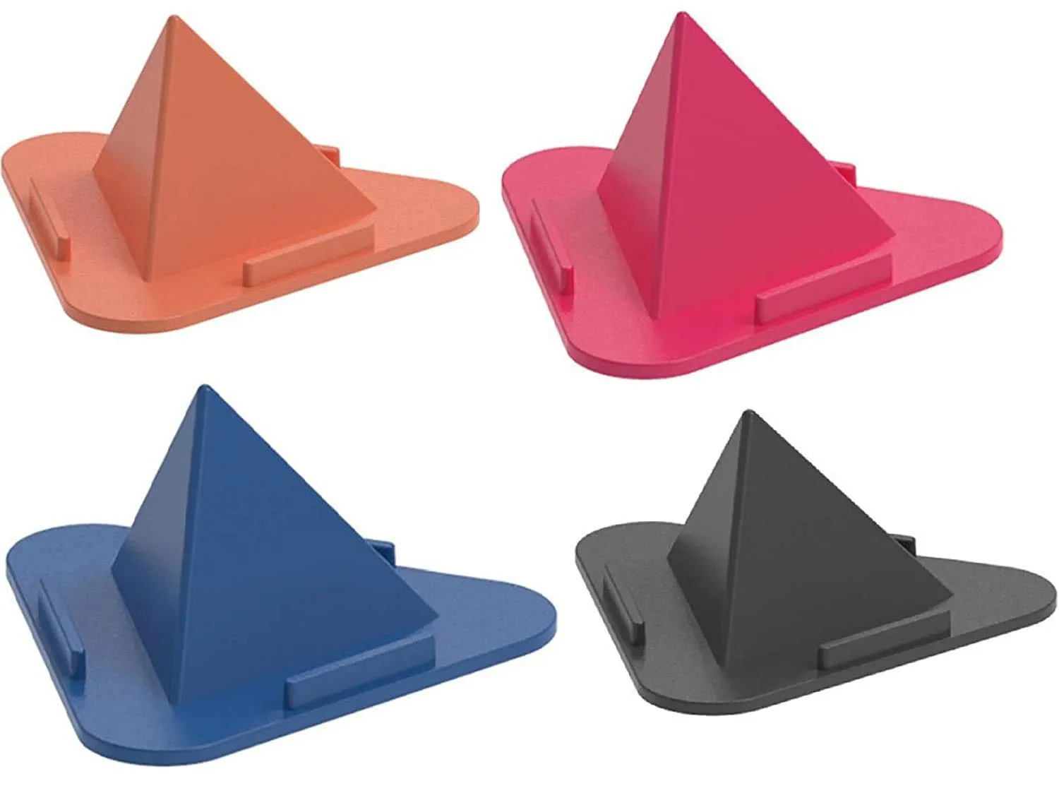 Universal Desk Table Mobile Holder Stand Triangle Pyramid Shape with 3 Different Inclined Angles - Anti Slip, Safe, Mobile Mount, Mobile Stand