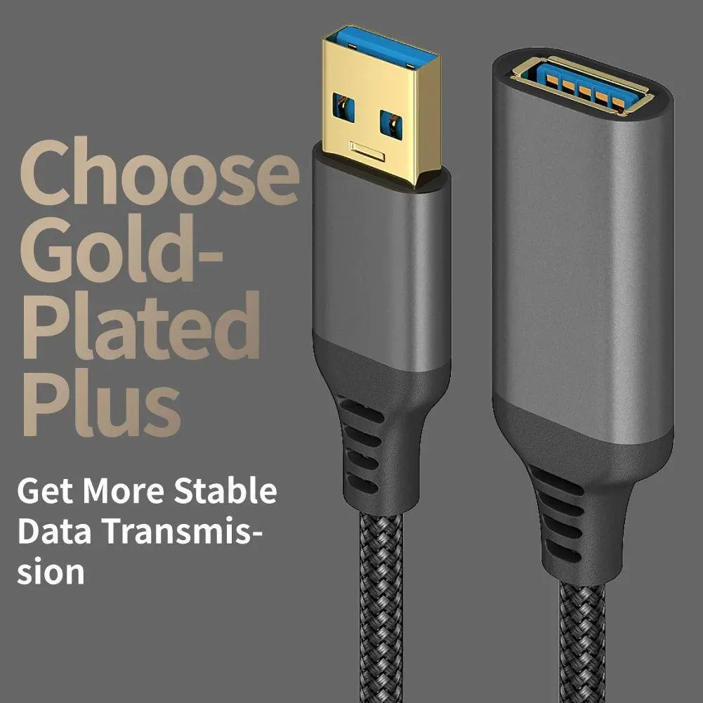 UTHAI USB Male-To-Female Data Cable: Fast Data Transfer & Durability