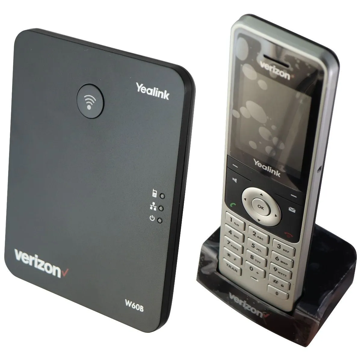 Verizon One Talk DECT IP W60B Base Station & W56HV Handset - Black/Silver