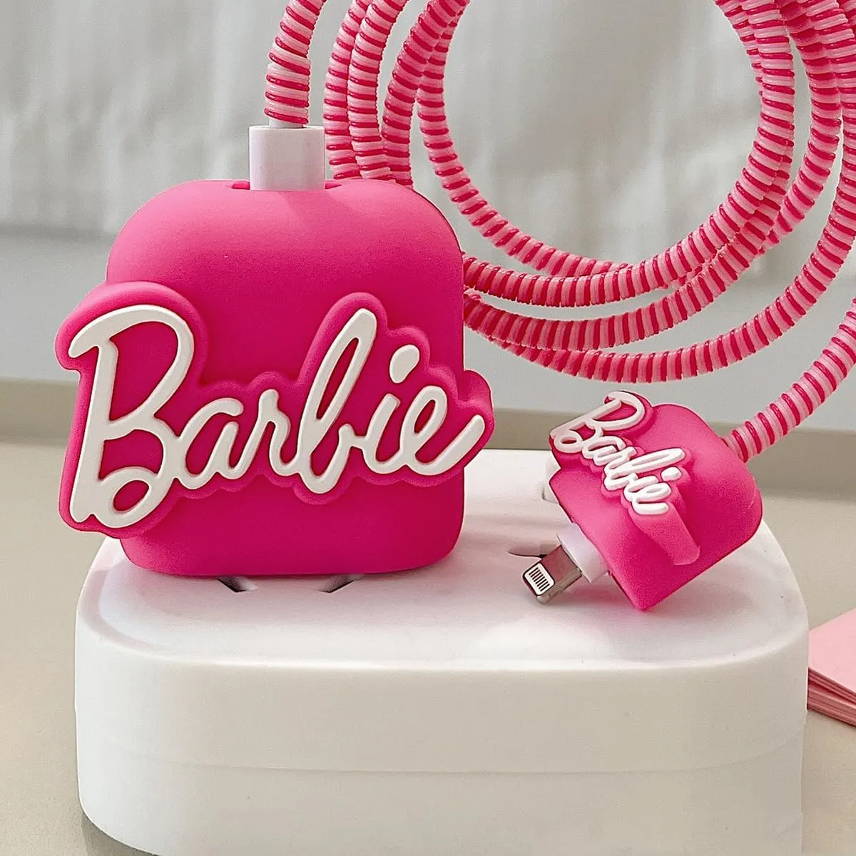 Very Beautiful Barbie Silicon Apple iPhone Charger Case