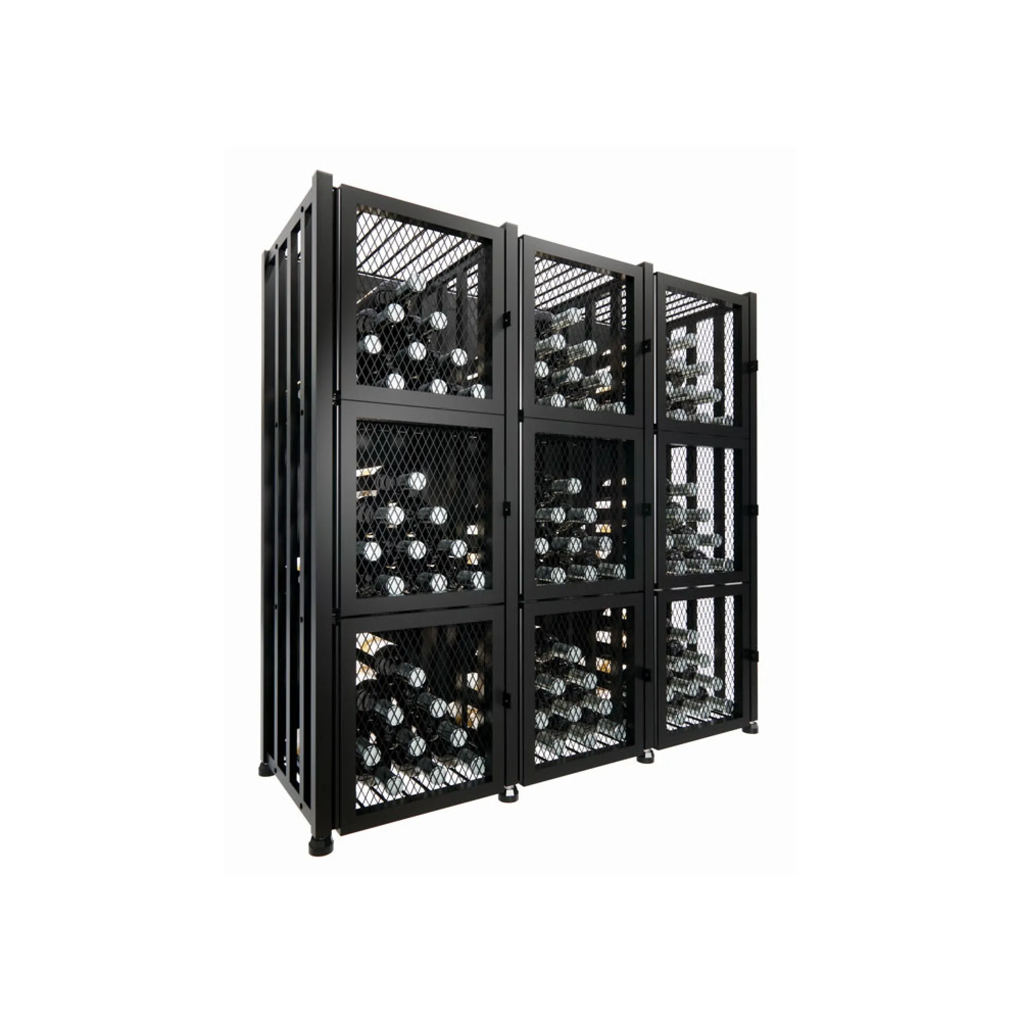 VintageView Case & Crate Locker 3 Kit (freestanding wine bottle storage with secure backs)