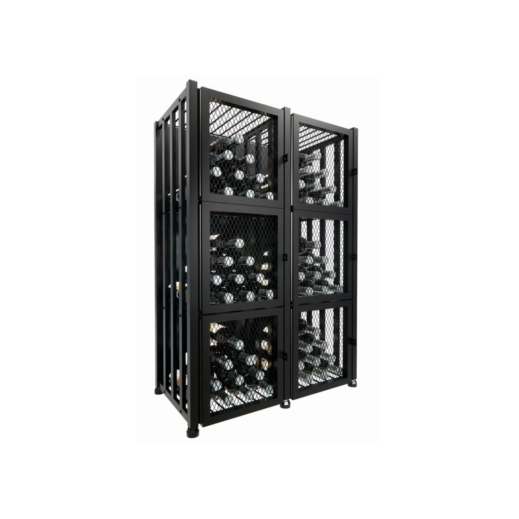 VintageView Case & Crate Locker 3 Kit (freestanding wine bottle storage with secure backs)