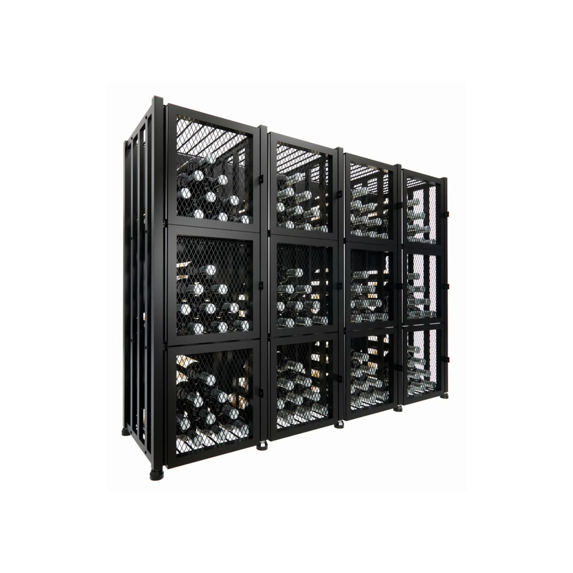 VintageView Case & Crate Locker 3 Kit (freestanding wine bottle storage with secure backs)