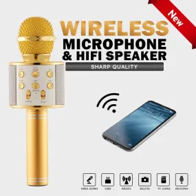 Wireless Microphone Handheld Mic USB Player Speaker