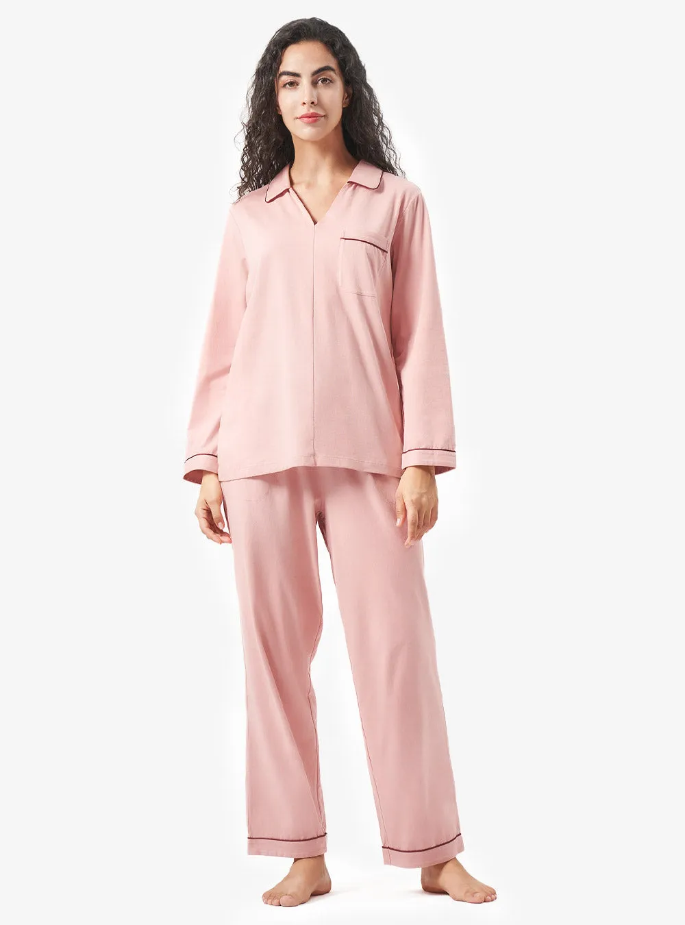 Women's Cotton Long Sleeve Pajama Set