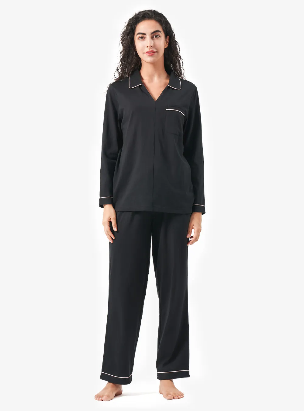 Women's Cotton Long Sleeve Pajama Set