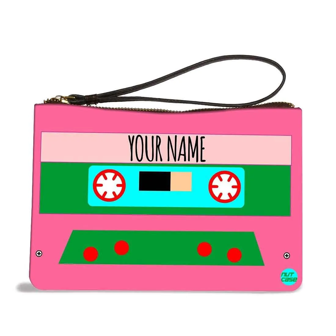 Wristlet Pouch - Pink Cassette