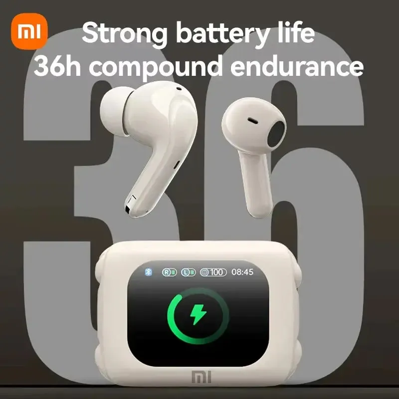 XIAOMI MIJIA New Wireless Earphones ANC ENC Headphones Bluetooth 5.4 Smart Touch Screen Headset A box of 2 pairs of earbuds